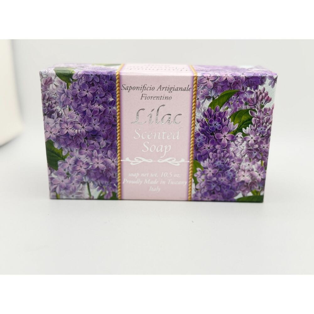 Saponificio Artigianale Fiorentino Lilac Scented Soap 10.5 Oz Made In Tuscany It